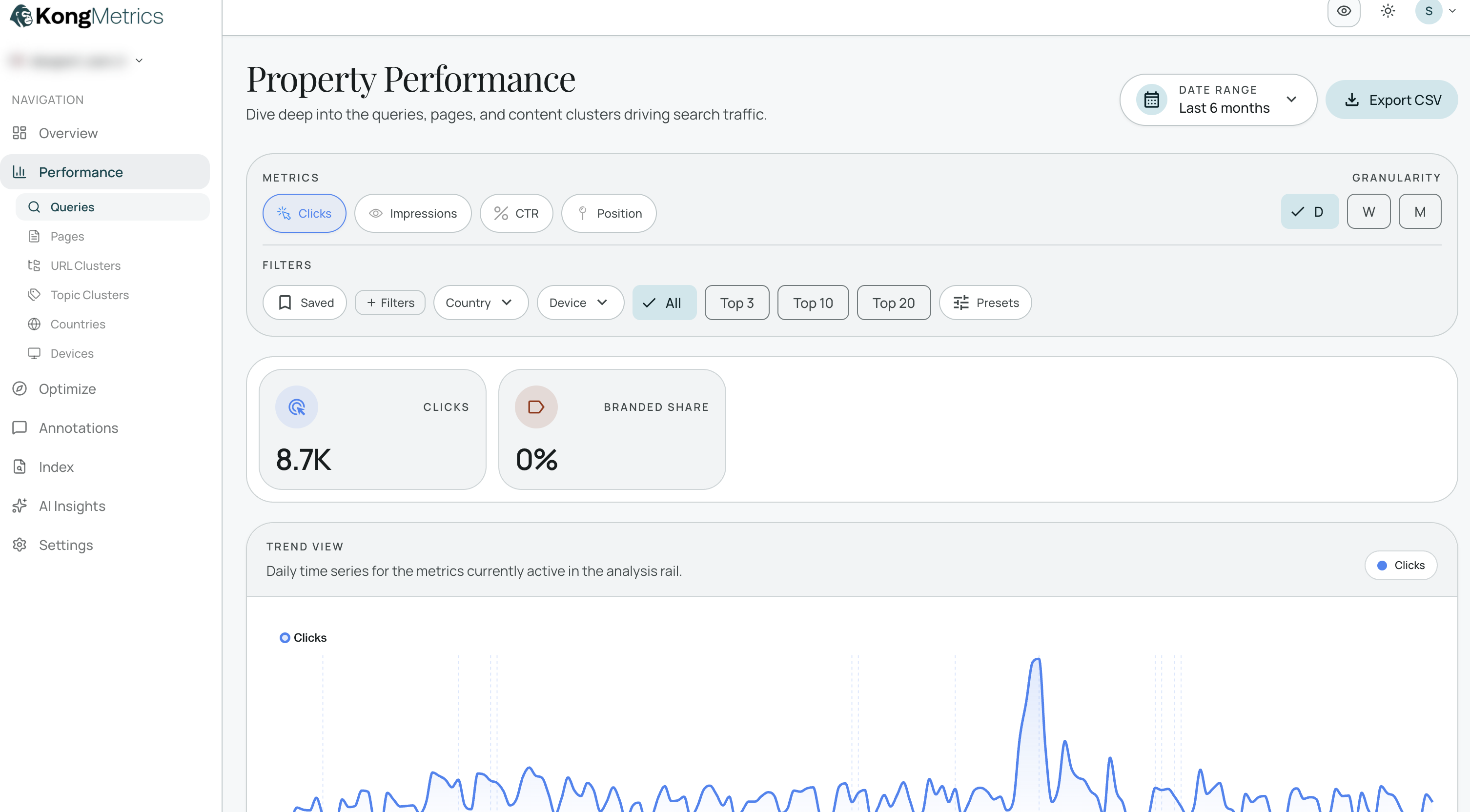 Advanced Performance Analysis and Filtering